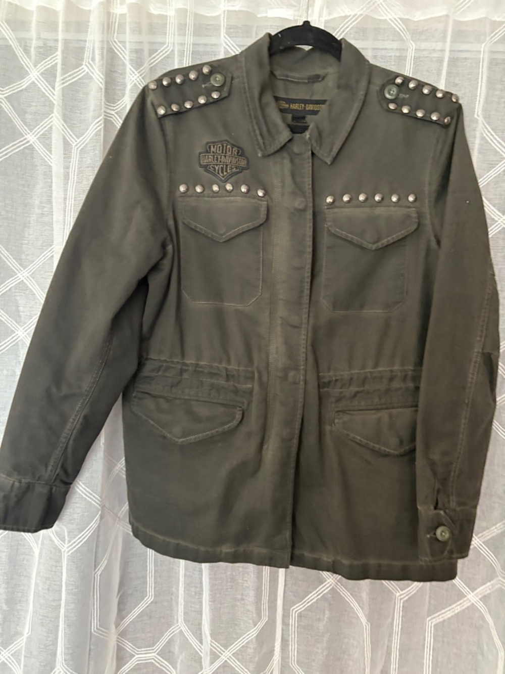Harley-Davidson Olive Green Studded Utility Jacket